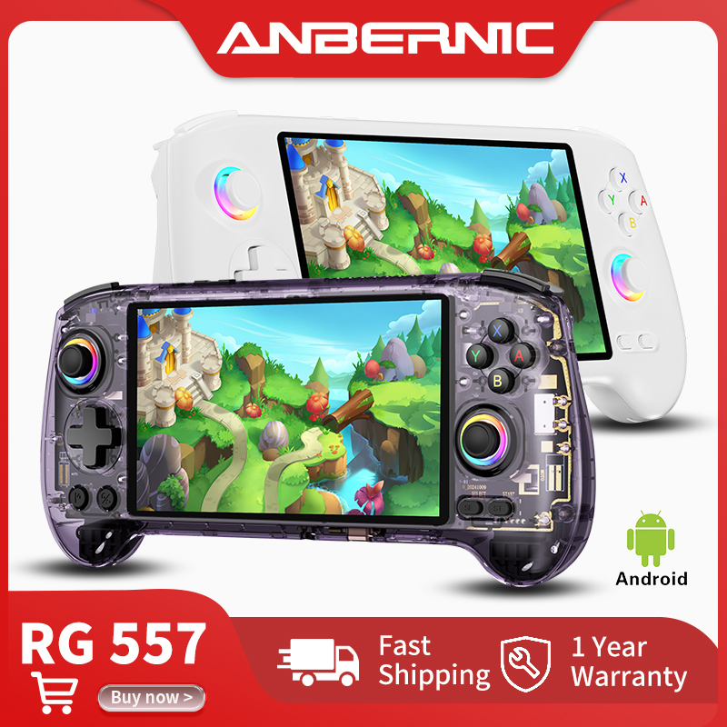Party Games Android - เครื่องเล่นเกมพกพา Anbernic RG557 หน้าจอ AMOLED 5.48