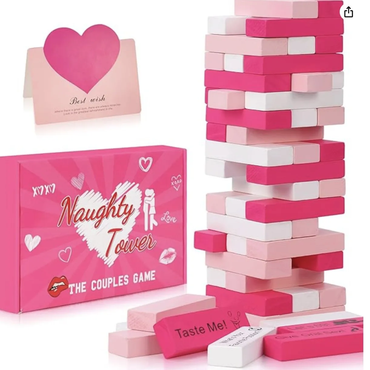 Party Games Couple - 48PCS Block Tower เกมคู่กิจกรรมวันที่ Night ไอเดีย