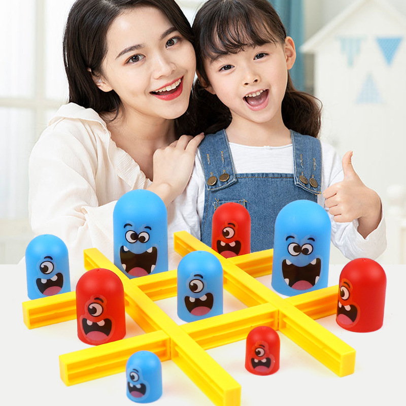 Party Games Juego - เกมกระดานติ๊ก-แทค-โท ของเล่นปริศนาสำหรับปาร์ตี้ เกมครอบครัว การแข่งขันแบบโต้ตอบระหว่างพ่อแม่และลูก ของขวัญวันเกิดสำหรับเด็ก เกมส์