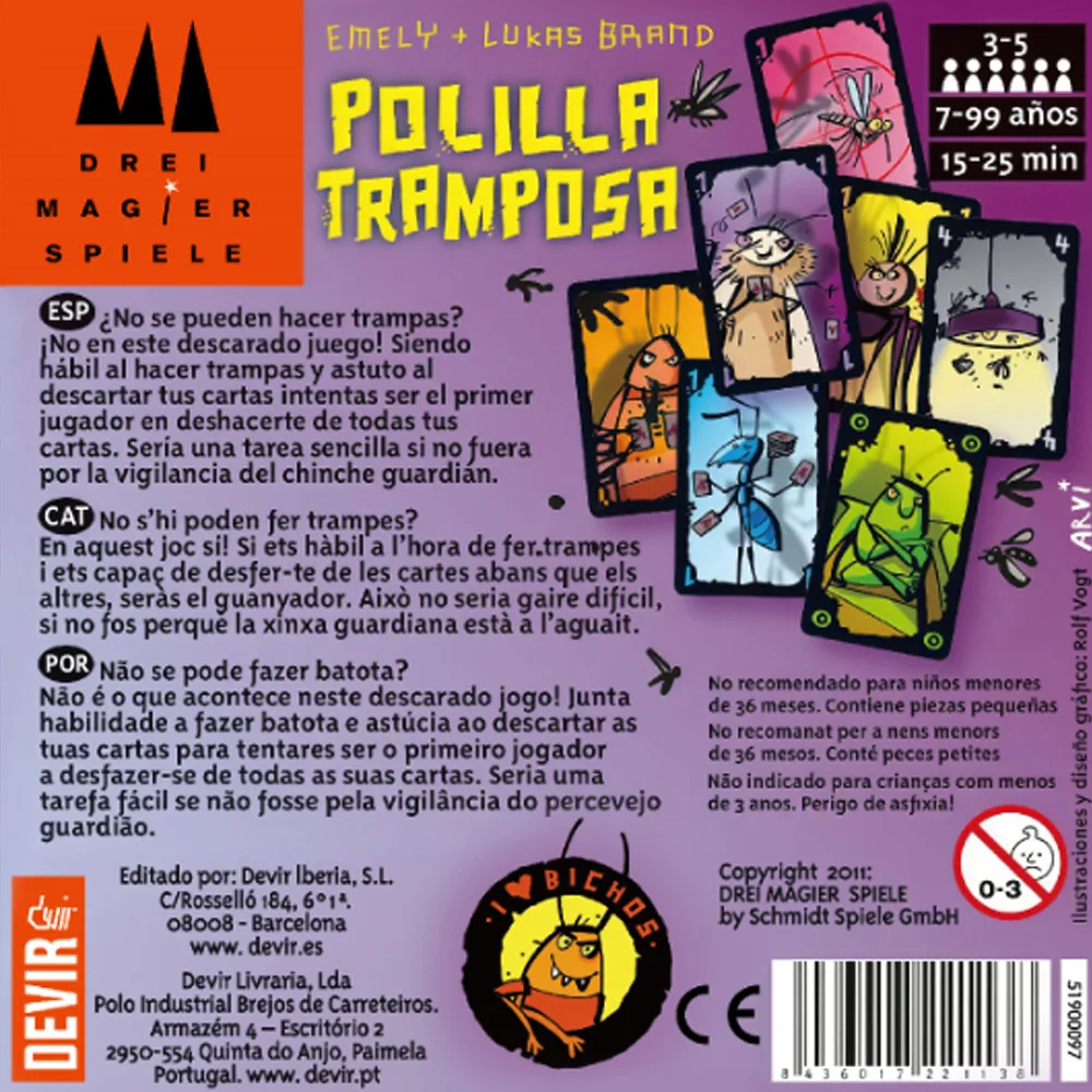 เกมไพ่สแปนิช Polilla Tramposa  - Party Games Juego บทวิจารณ์และราคา