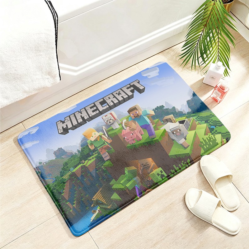 พรมปูพื้นผ้าสักหลาดลาย Minecra - Party Games Good บทวิจารณ์และราคา