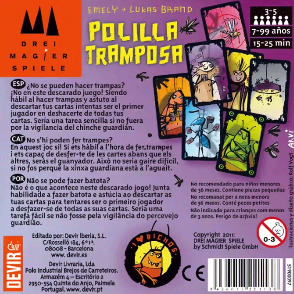 เกมกระดาน Polilla Tramposa เกม - Party Games Juego บทวิจารณ์และราคา