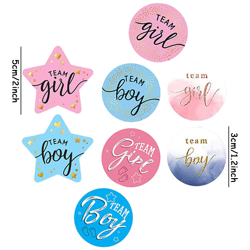 60 ชิ้นเพศเปิดเผยสติกเกอร์สําห - Party Games Gender Reveal บทวิจารณ์และราคา